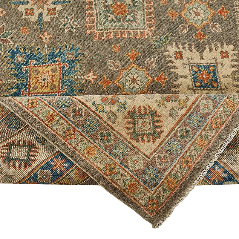 New Hand-Knotted Afghan Rug - 6' 1" x 8' 11" (73" x 107") - K0093474