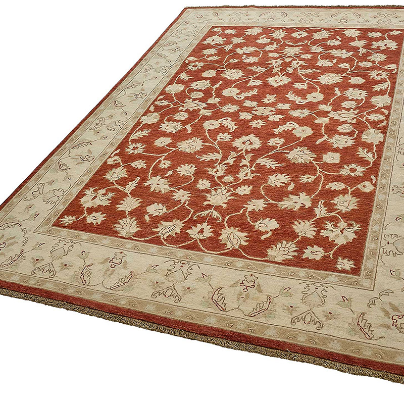 Alfombra Nueva Anudada a Mano de Inspiración Oushak - K0093477