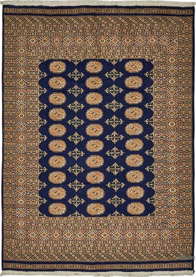 New Hand-Knotted Bokhara Rug