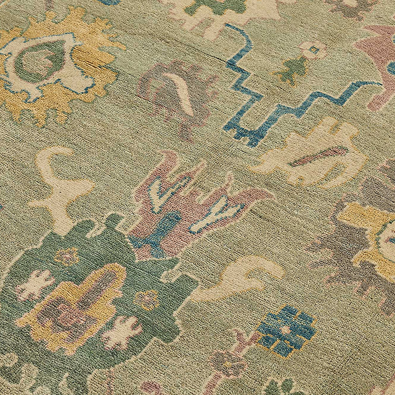 New Hand Knotted Oushak Inspired Rug - K0093520