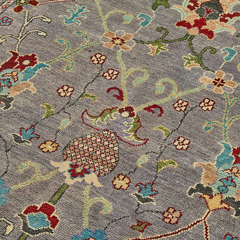Alfombra Nueva Anudada a Mano de Inspiración Oushak - K0093522
