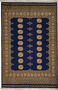 New Hand-Knotted Bokhara Rug