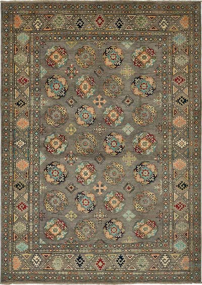 New Hand-Knotted Afghan Rug - 5' 6" x 8'  (66" x 96")