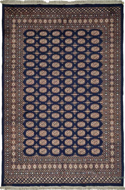 New Hand-Knotted Bokhara Rug
