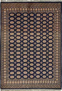 New Hand-Knotted Bokhara Rug