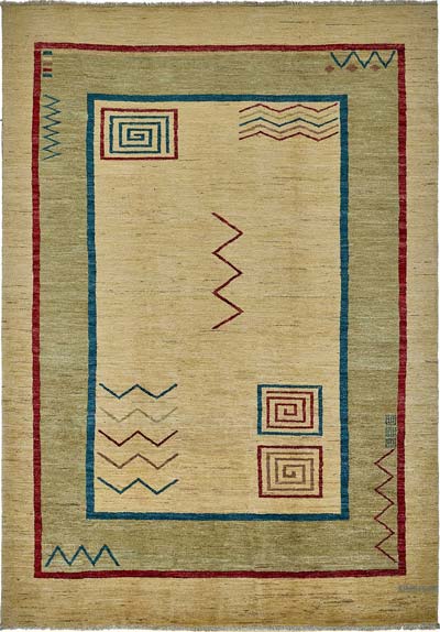 New Contemporary Hand-Knotted Rug