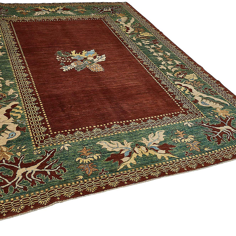 New Hand Knotted Oushak Inspired Rug - K0093542