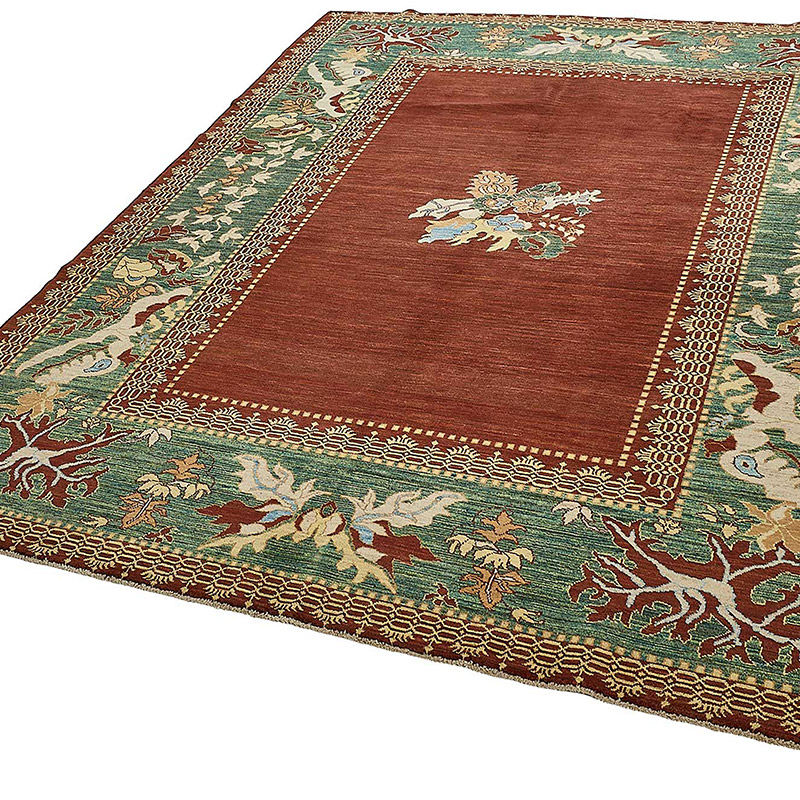 New Hand Knotted Oushak Inspired Rug - K0093542