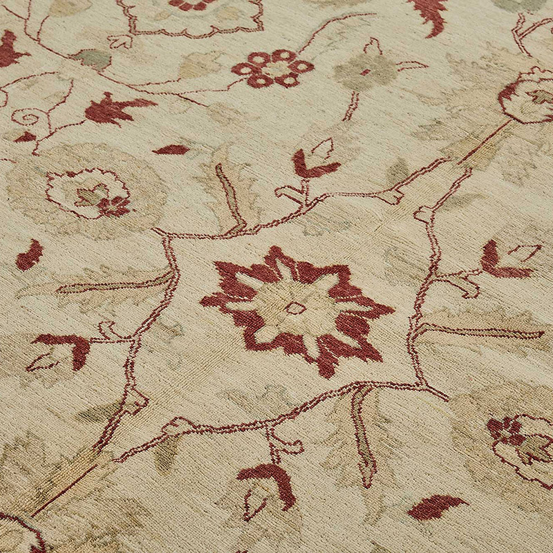 Alfombra Nueva Anudada a Mano de Inspiración Oushak - K0093577