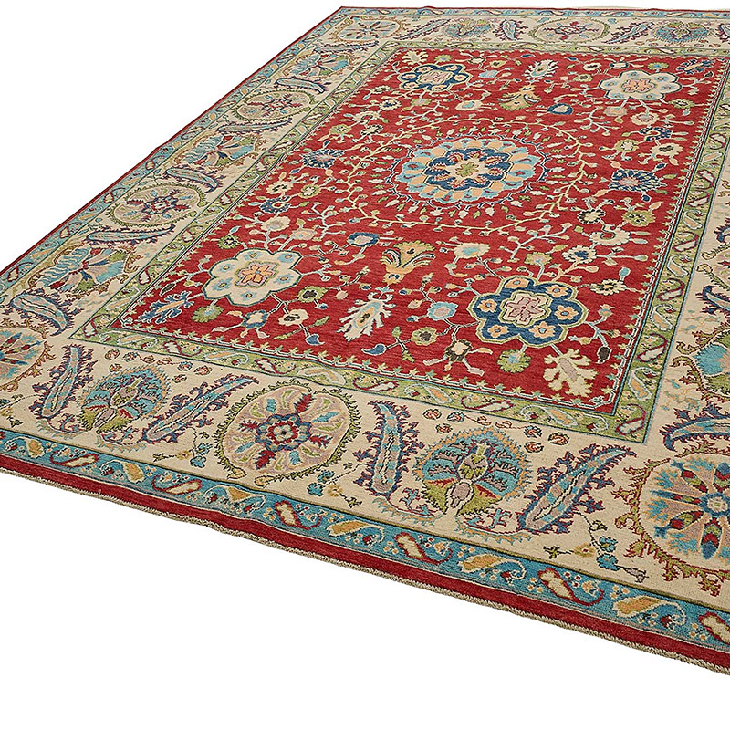 New Hand Knotted Oushak Inspired Rug - K0093582