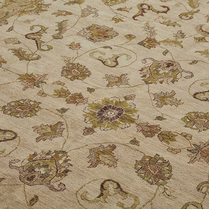 Alfombra Nueva Anudada a Mano de Inspiración Oushak - K0093588