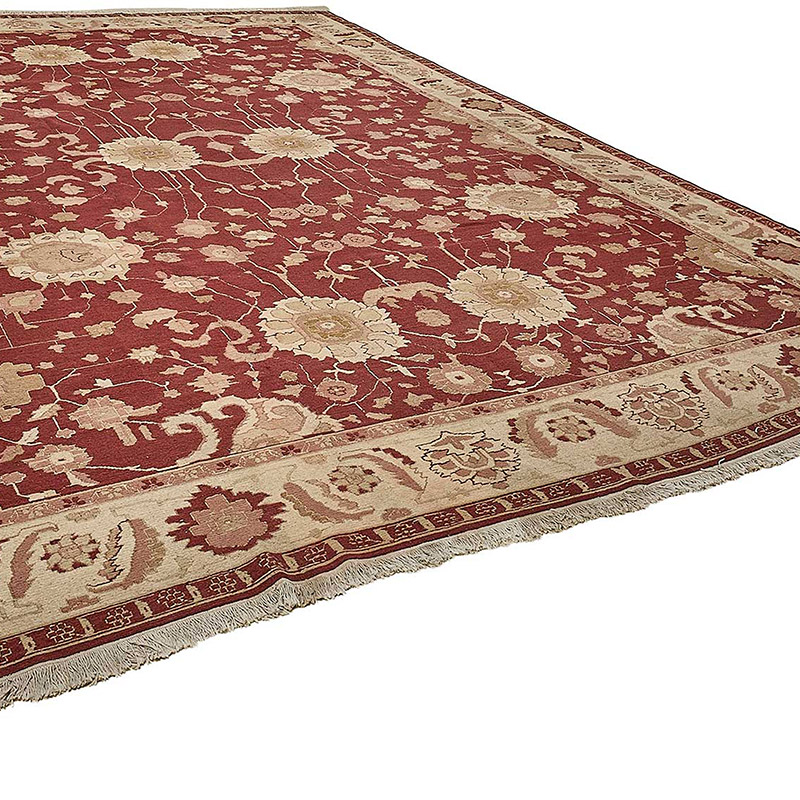 Alfombra Nueva Anudada a Mano de Inspiración Oushak - K0093615