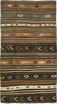 Vintage Anatolian Kilim Rug - 4' 6" x 8' 1" (54" x 97")