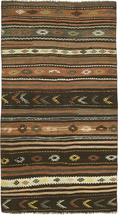 Vintage Anatolian Kilim Rug - 4' 6" x 8' 1" (54" x 97")
