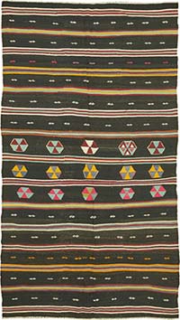 Vintage Anatolian Kilim Rug - 6' 6" x 11' 4" (78" x 136")