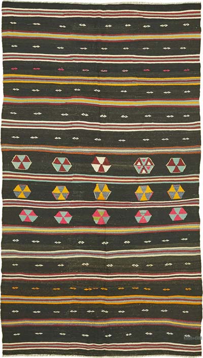 Vintage Anatolian Kilim Rug - 6' 6" x 11' 4" (78" x 136")