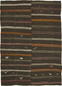 Vintage Anatolian Kilim Rug - 8' 8" x 11' 7" (104" x 139")