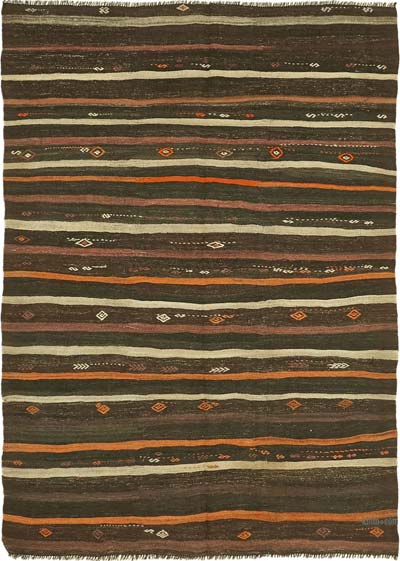 Vintage Anatolian Kilim Rug - 7' 1" x 9' 7" (85" x 115")