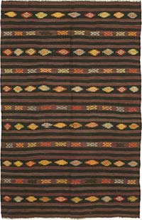 Vintage Anatolian Kilim Rug - 6' 8" x 10' 2" (80" x 122")