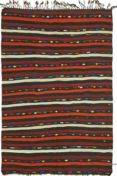 Vintage Anatolian Kilim Rug - 7' 11" x 11' 5" (95" x 137")