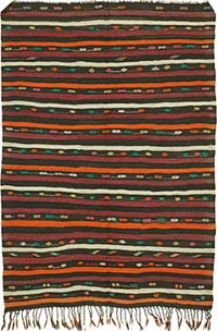 Vintage Anatolian Kilim Rug - 7' 5" x 10' 4" (89" x 124")