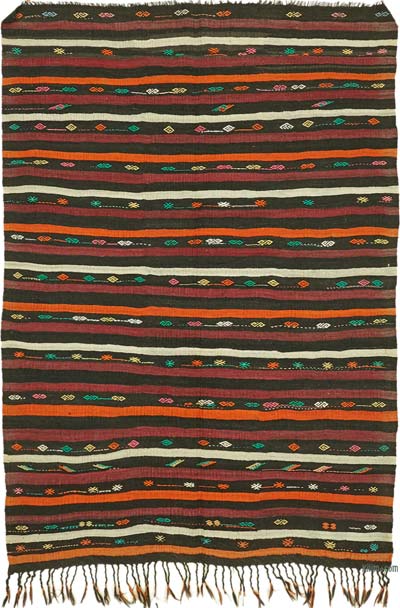 Vintage Anatolian Kilim Rug - 7' 5" x 10' 4" (89" x 124")