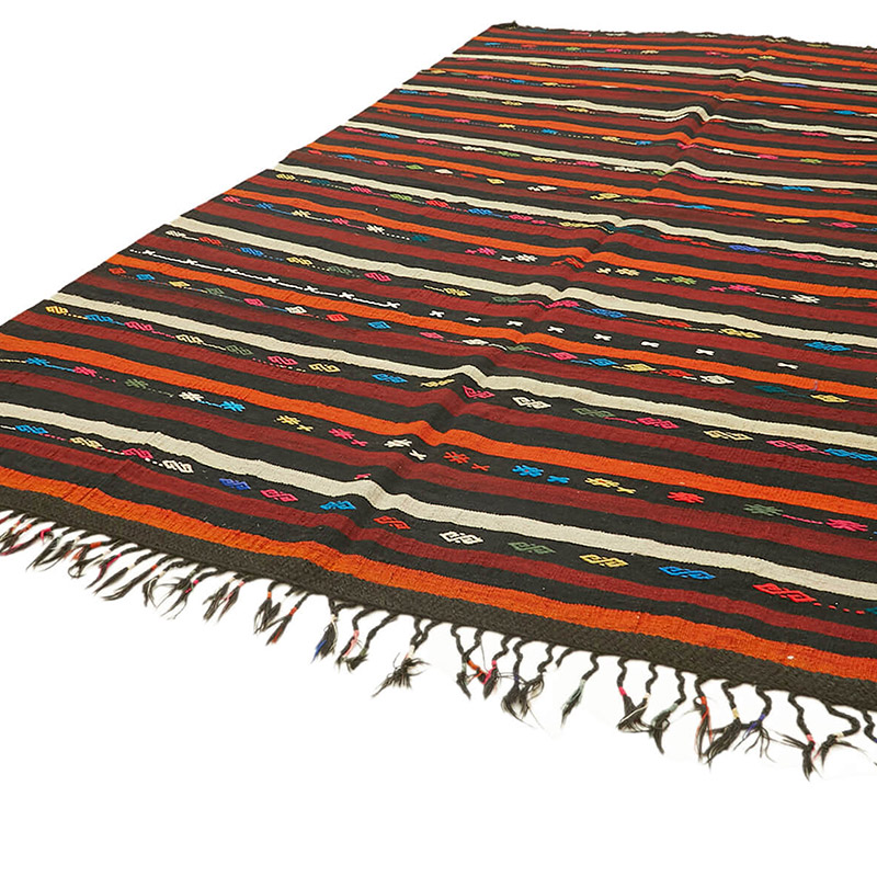 Vintage Anatolian Kilim Rug - 8' 2" x 11' 1" (98" x 133") - K0093636