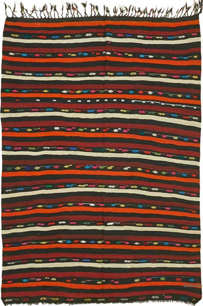 Vintage Anatolian Kilim Rug - 8' 2" x 11' 1" (98" x 133")