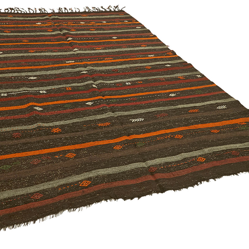 Vintage Anatolian Kilim Rug - 7'  x 10' 1" (84" x 121") - K0093639