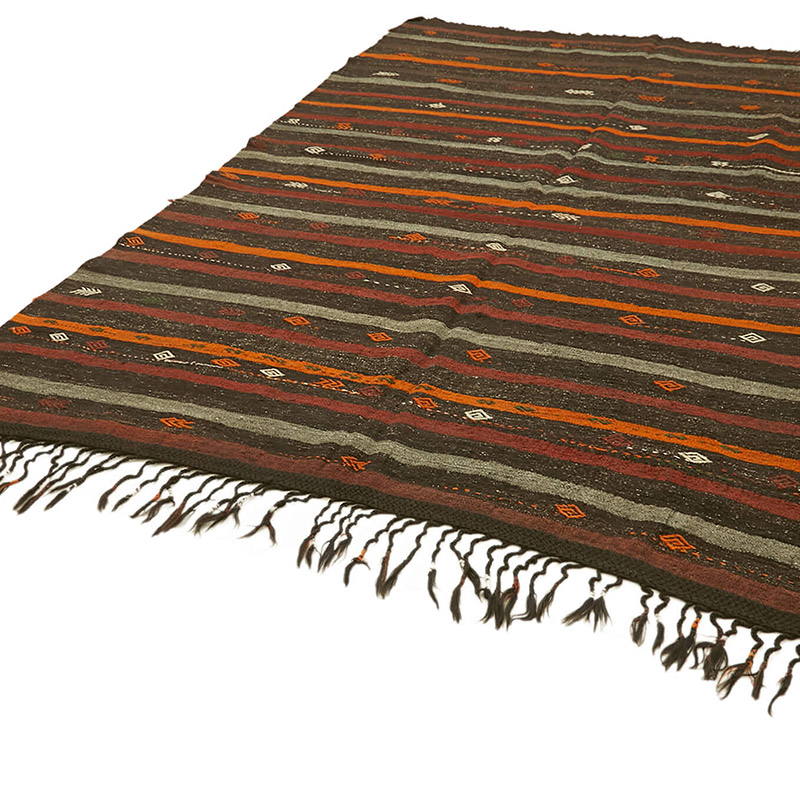 Vintage Anatolian Kilim Rug - 7'  x 10' 1" (84" x 121") - K0093639