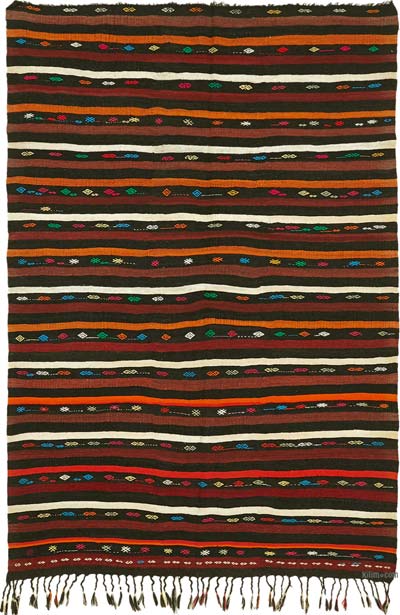Vintage Anatolian Kilim Rug - 7' 8" x 10' 11" (92" x 131")