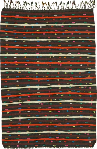 Vintage Anatolian Kilim Rug - 7' 9" x 10' 10" (93" x 130")