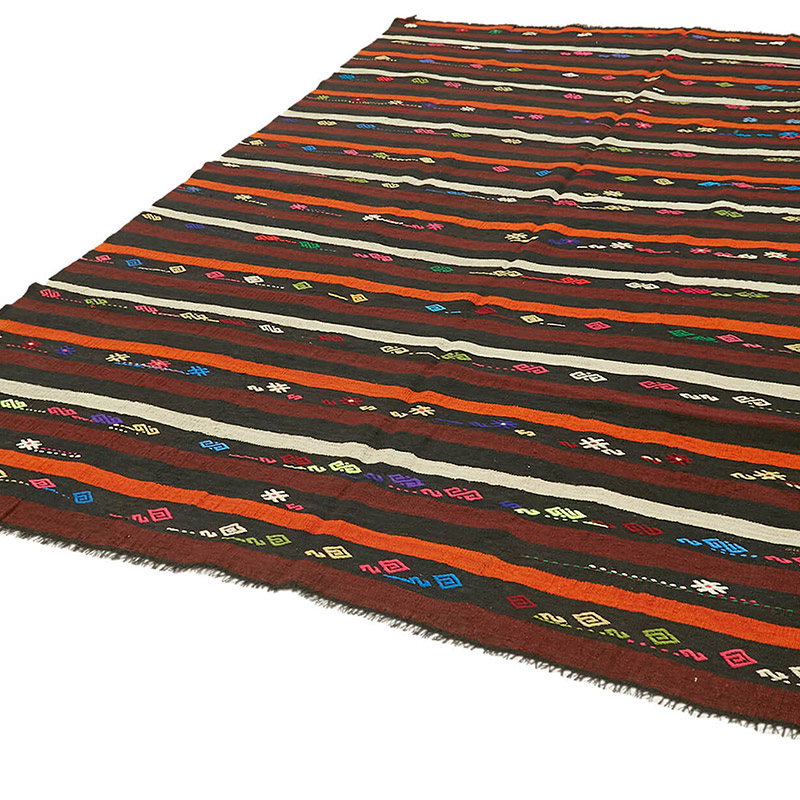 Vintage Anatolian Kilim Rug - 7' 5" x 10' 8" (89" x 128") - K0093644