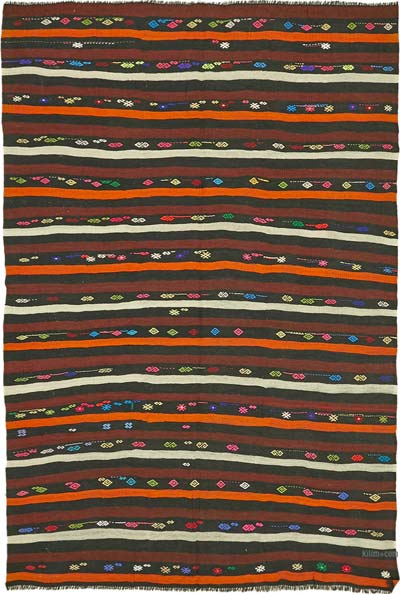 Vintage Anatolian Kilim Rug - 7' 5" x 10' 8" (89" x 128")