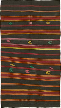 Vintage Anatolian Kilim Rug - 6' 10" x 12' 2" (82" x 146")