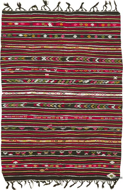 Vintage Anatolian Kilim Rug - 7' 9" x 11' 1" (93" x 133")