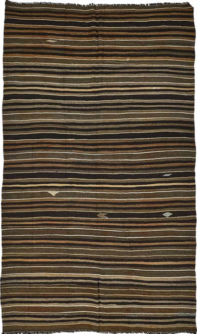 Vintage Anatolian Kilim Rug - 6' 6" x 10' 9" (78" x 129")