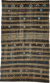 Vintage Anatolian Kilim Rug - 7' 3" x 11' 11" (87" x 143")