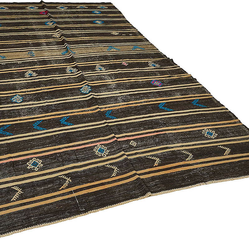 Vintage Anatolian Kilim Rug - 7' 3" x 11' 11" (87" x 143") - K0093653