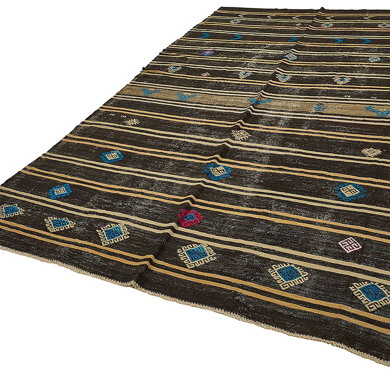 Vintage Anatolian Kilim Rug - 7' 3" x 11' 11" (87" x 143") - K0093653