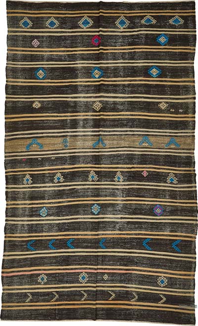 Vintage Anatolian Kilim Rug - 7' 3" x 11' 11" (87" x 143")