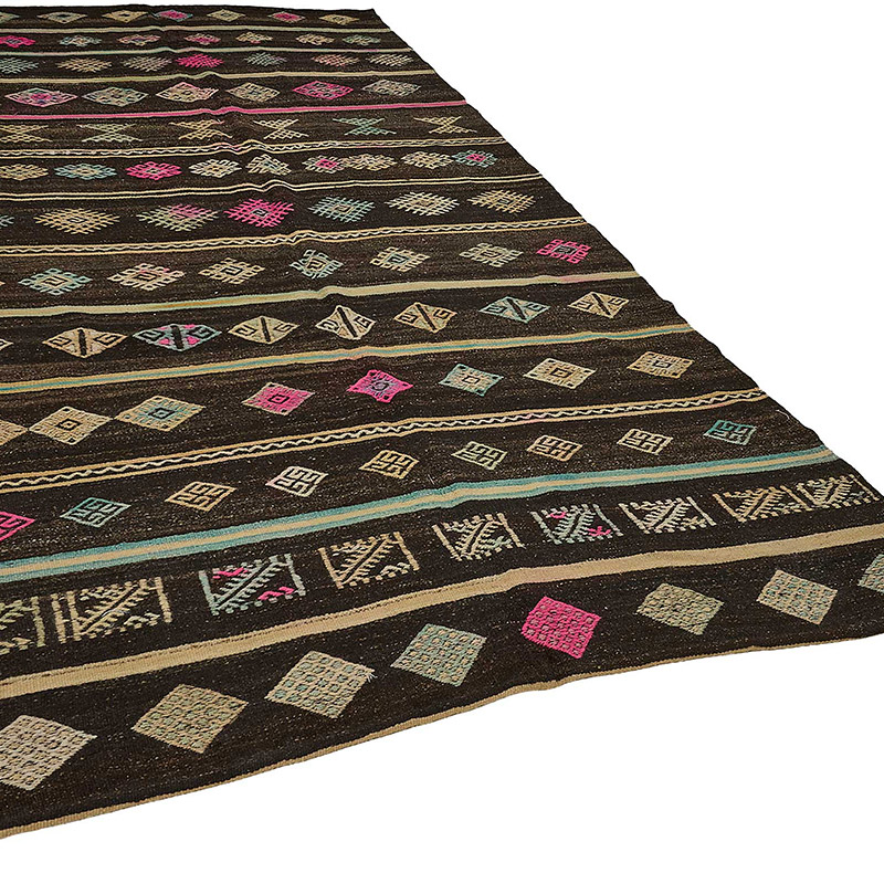 Vintage Anatolian Kilim Rug - 6' 1" x 11' 7" (73" x 139") - K0093657