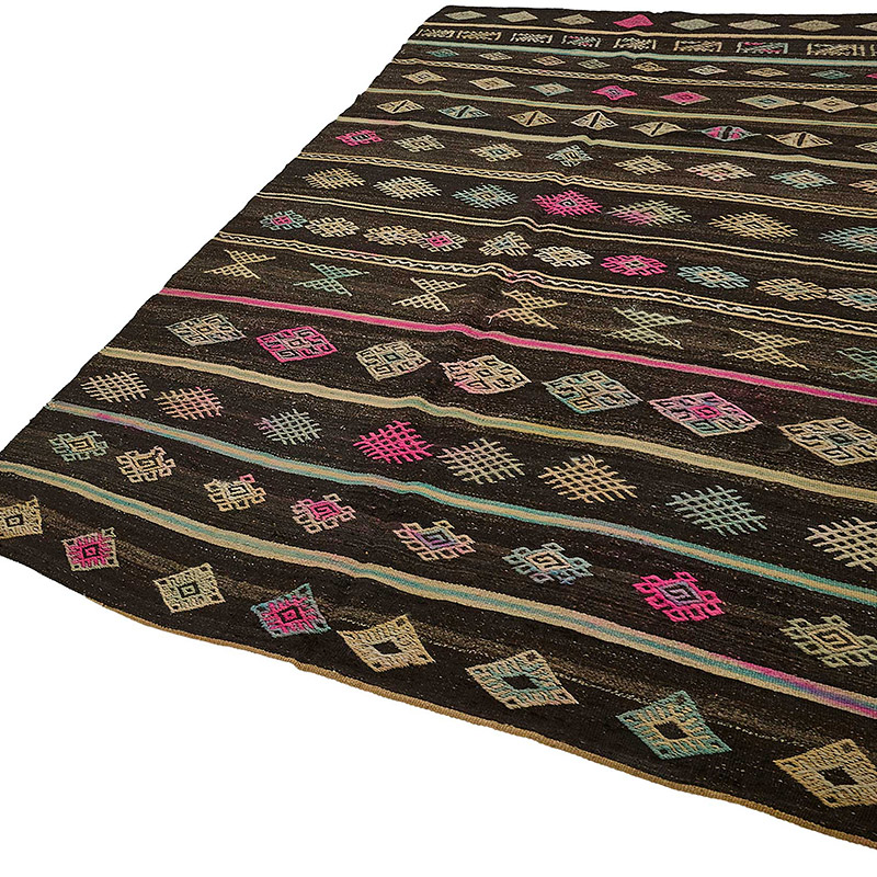 Vintage Anatolian Kilim Rug - 6' 1" x 11' 7" (73" x 139") - K0093657