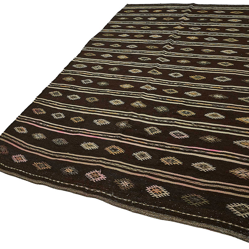 Vintage Anatolian Kilim Rug - 6' 8" x 12'  (80" x 144") - K0093660