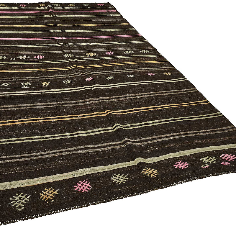 Vintage Anatolian Kilim Rug - 6' 8" x 11' 1" (80" x 133") - K0093661