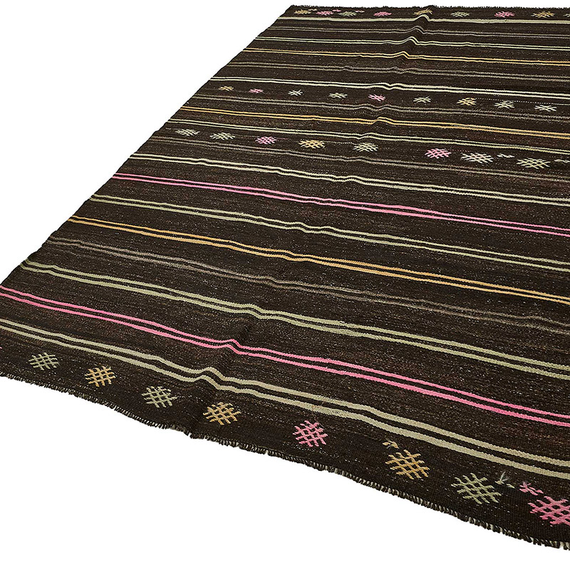 Vintage Anatolian Kilim Rug - 6' 8" x 11' 1" (80" x 133") - K0093661