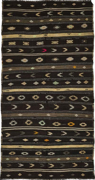 Vintage Anatolian Kilim Rug - 5' 4" x 10' 6" (64" x 126")