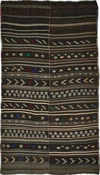 Vintage Anatolian Kilim Rug - 5' 10" x 10' 4" (70" x 124")