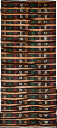 Vintage Anatolian Kilim Rug - 5' 11" x 13' 4" (71" x 160")