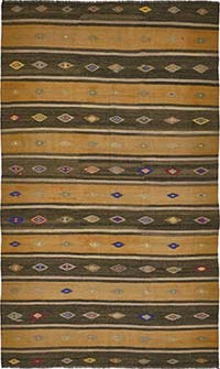 Vintage Anatolian Kilim Rug - 5' 6" x 9' 4" (66" x 112")